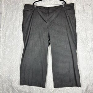 Lane Bryant Gray Pinstripe Dress Pants Women’s Plus Size 28 Average